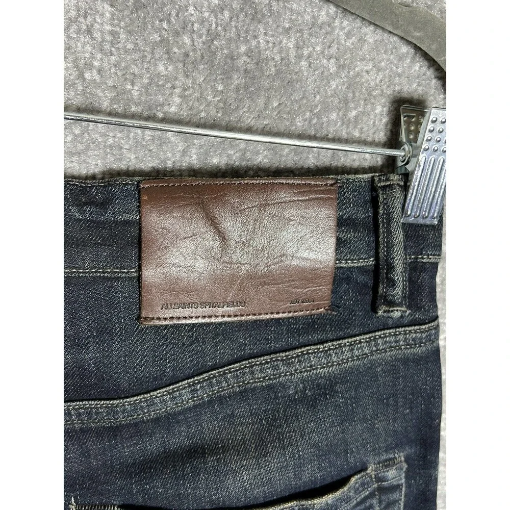 AllSaints Spitalfields Straight‎ Leg Jeans Mens Size 30x30 Button Fly Dingy Blue
